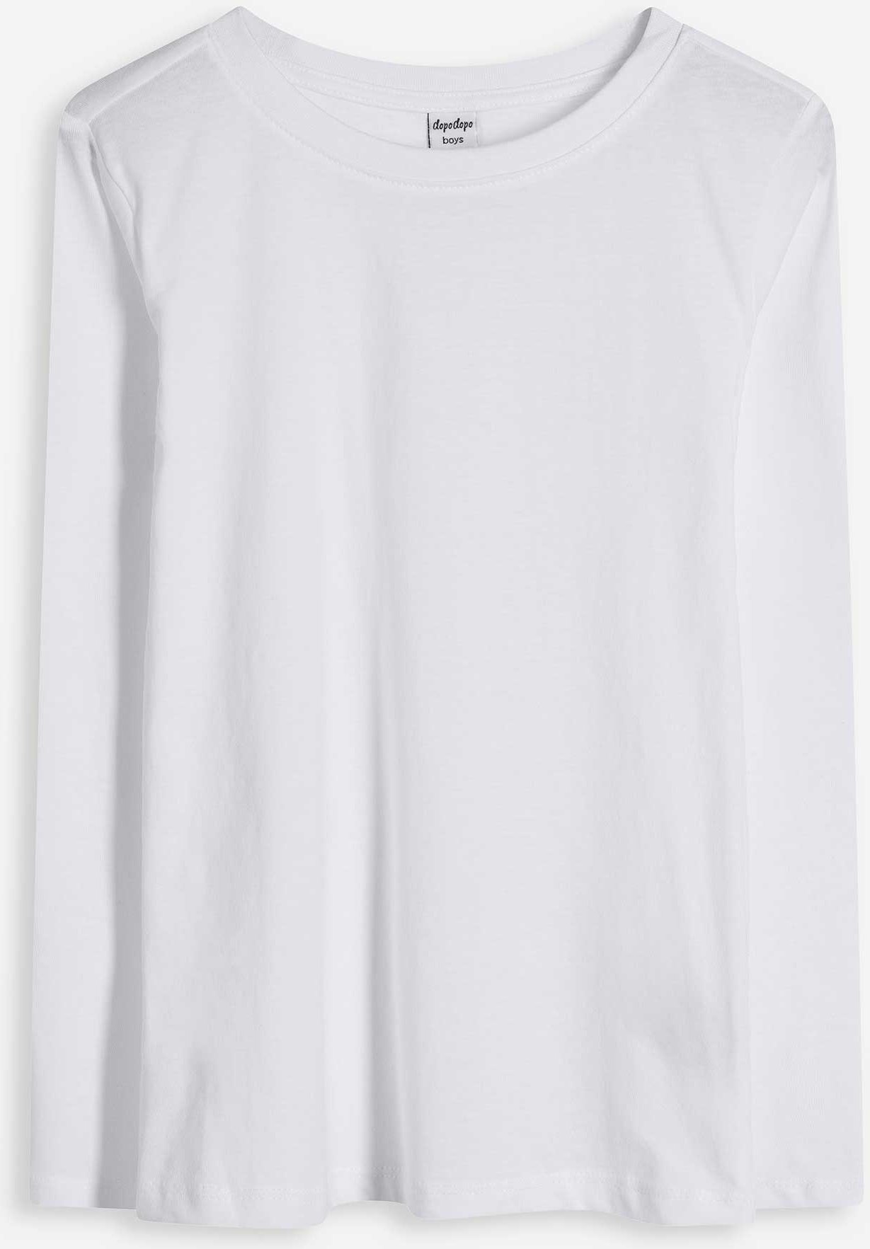 Langarmshirt - Baumwolle - weiß