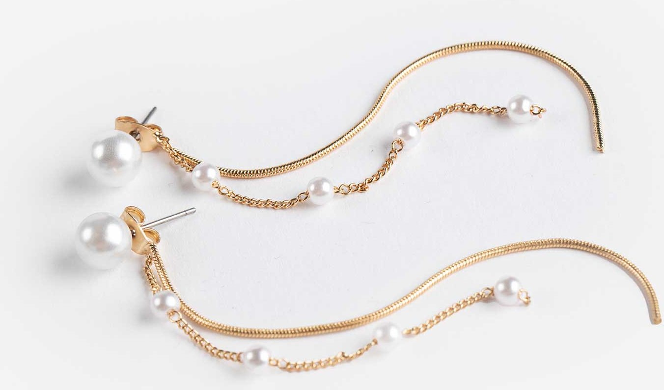 Ohrringe - Zierperlen - goldfarben