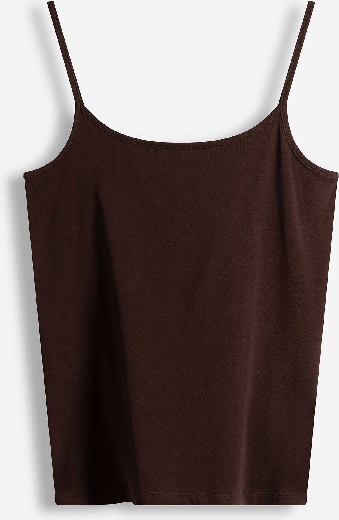 Top - einfarbig - dunkelbraun