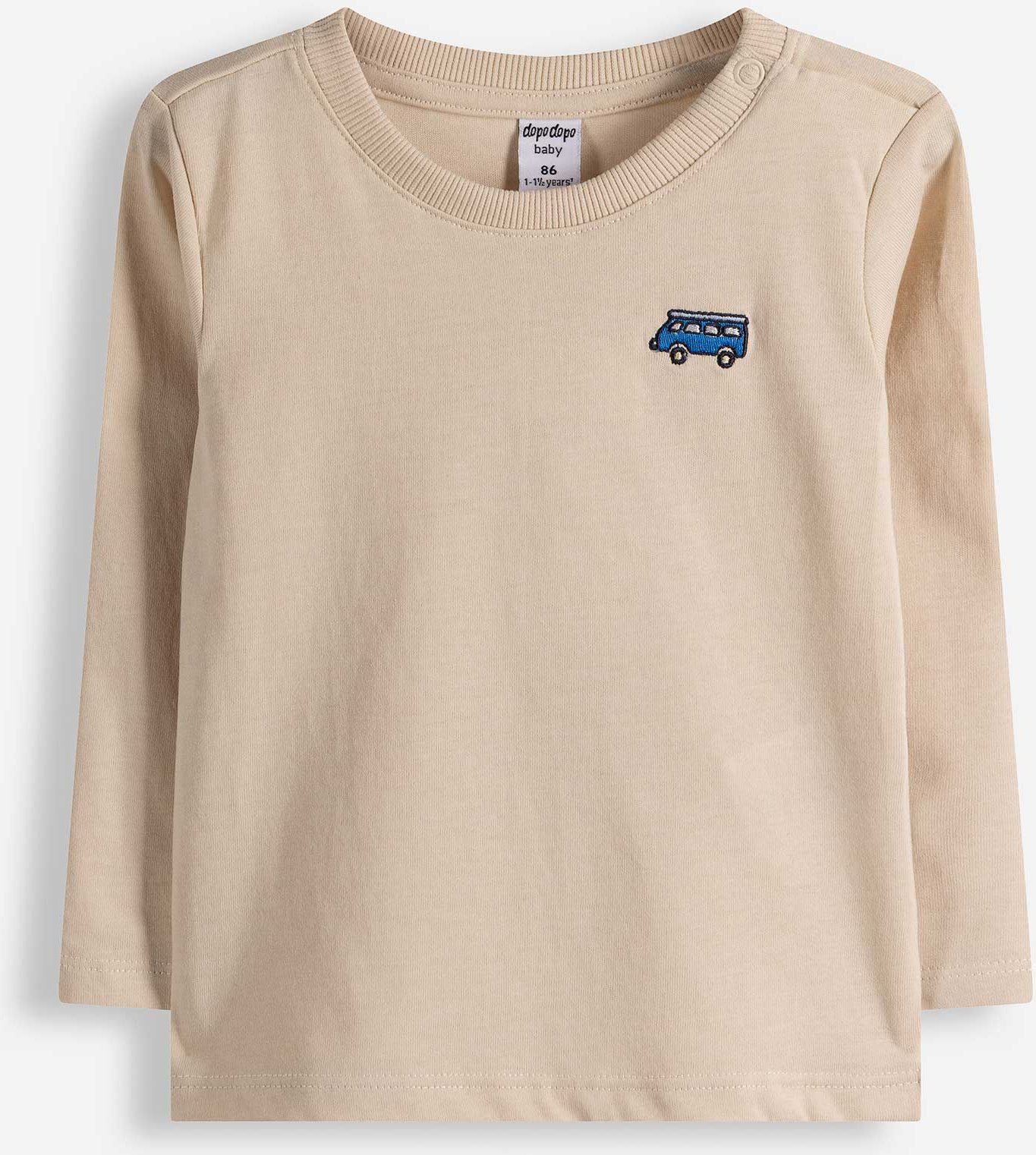 Langarmshirt - Stickereien - weiß