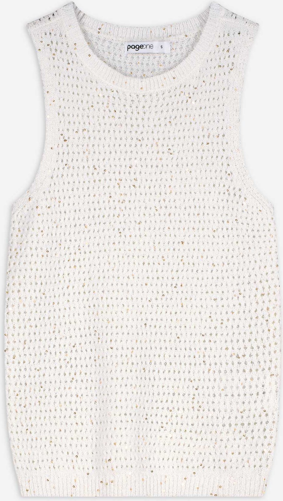 Stricktop - einfarbig - weiß