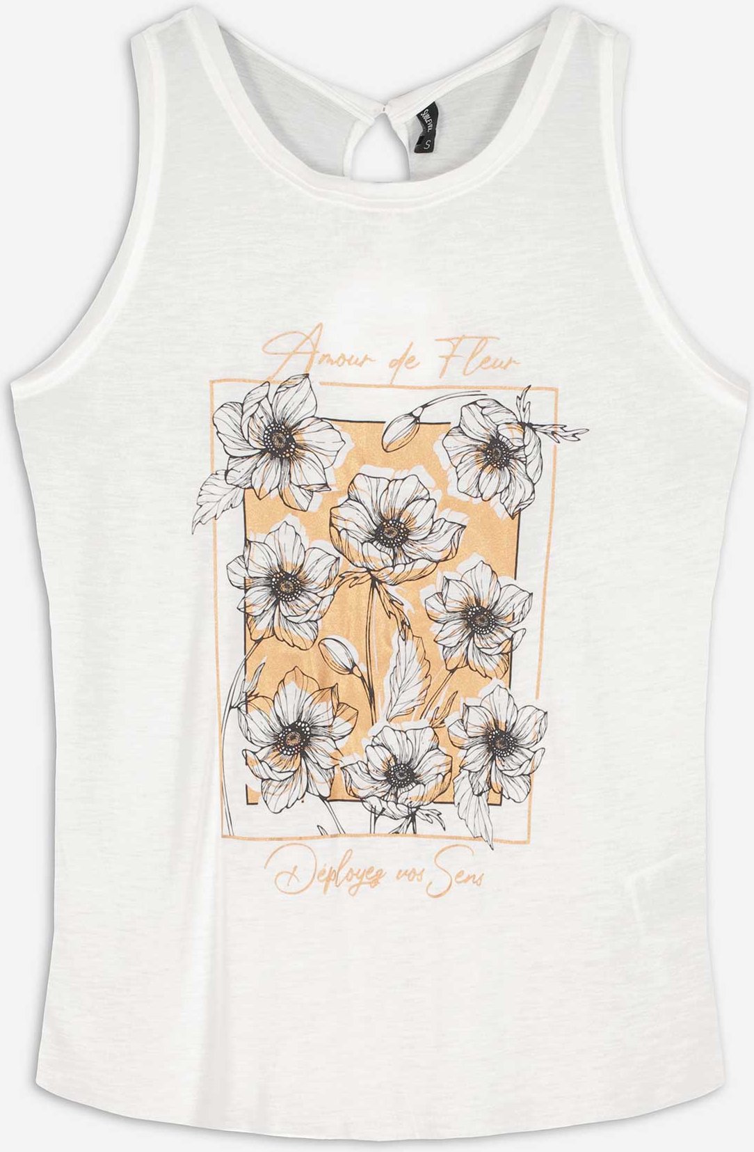 Top - Frontprint - weiß