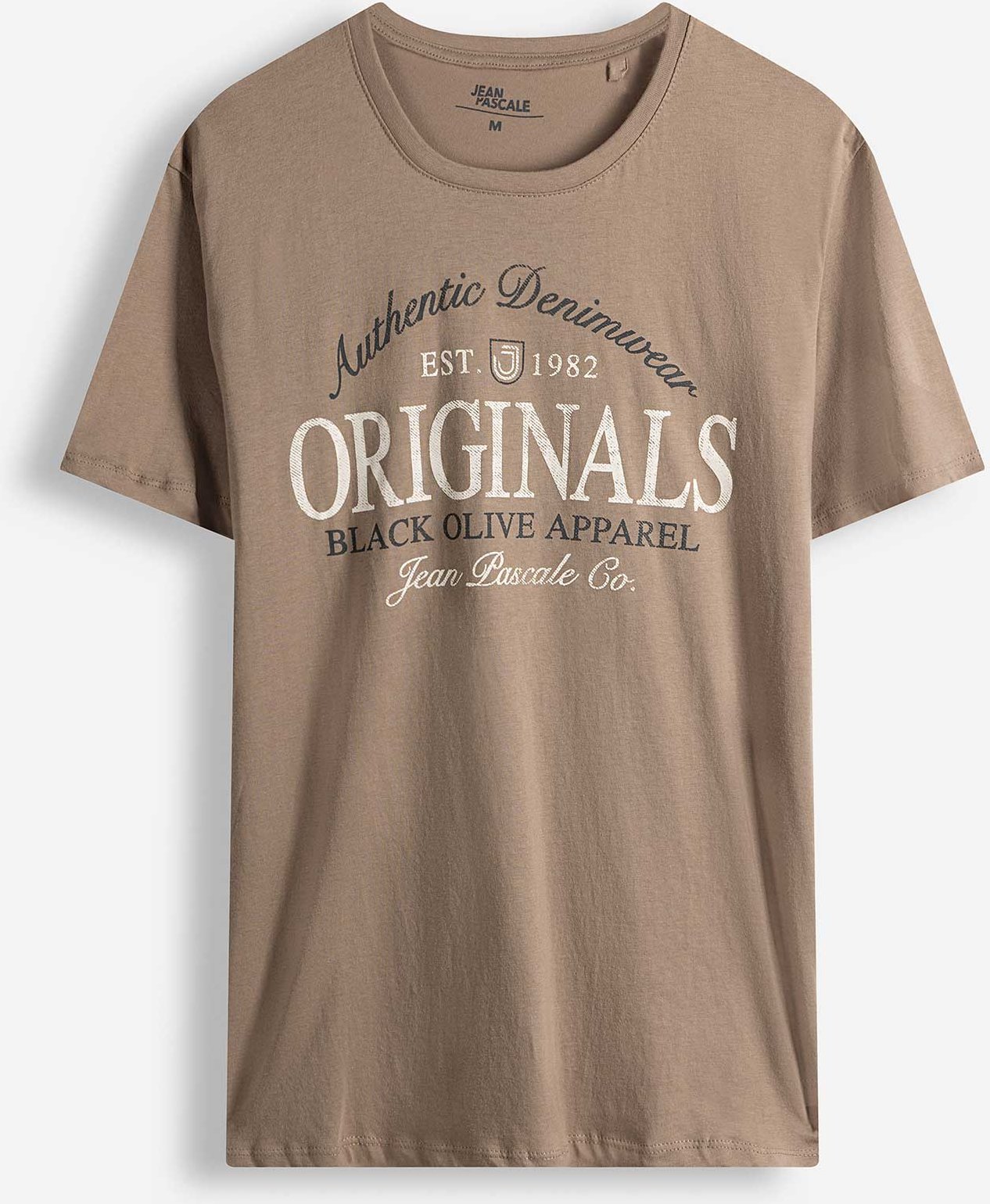 T-Shirt - Frontprint - hellbraun