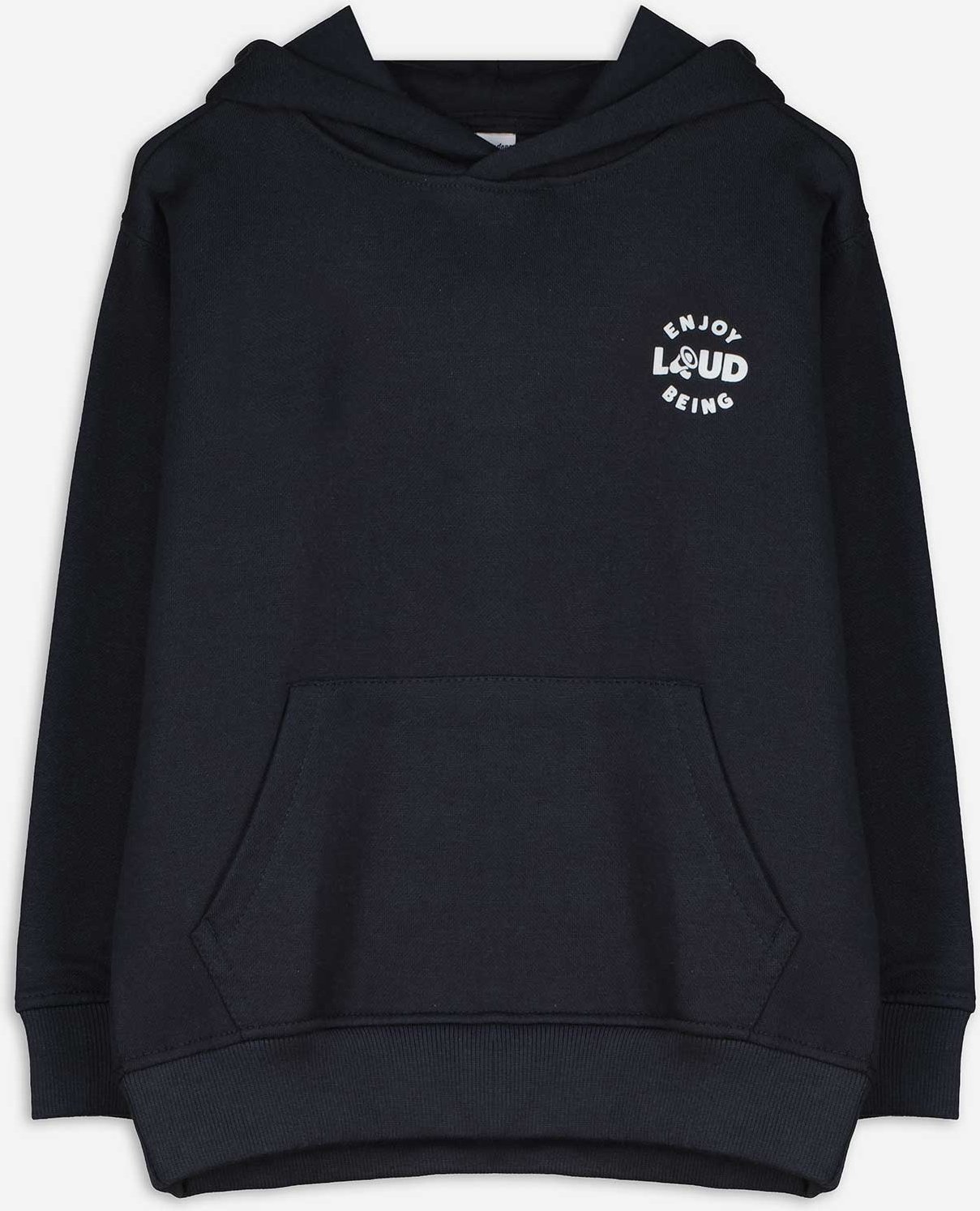 Hoodie - Print - grau