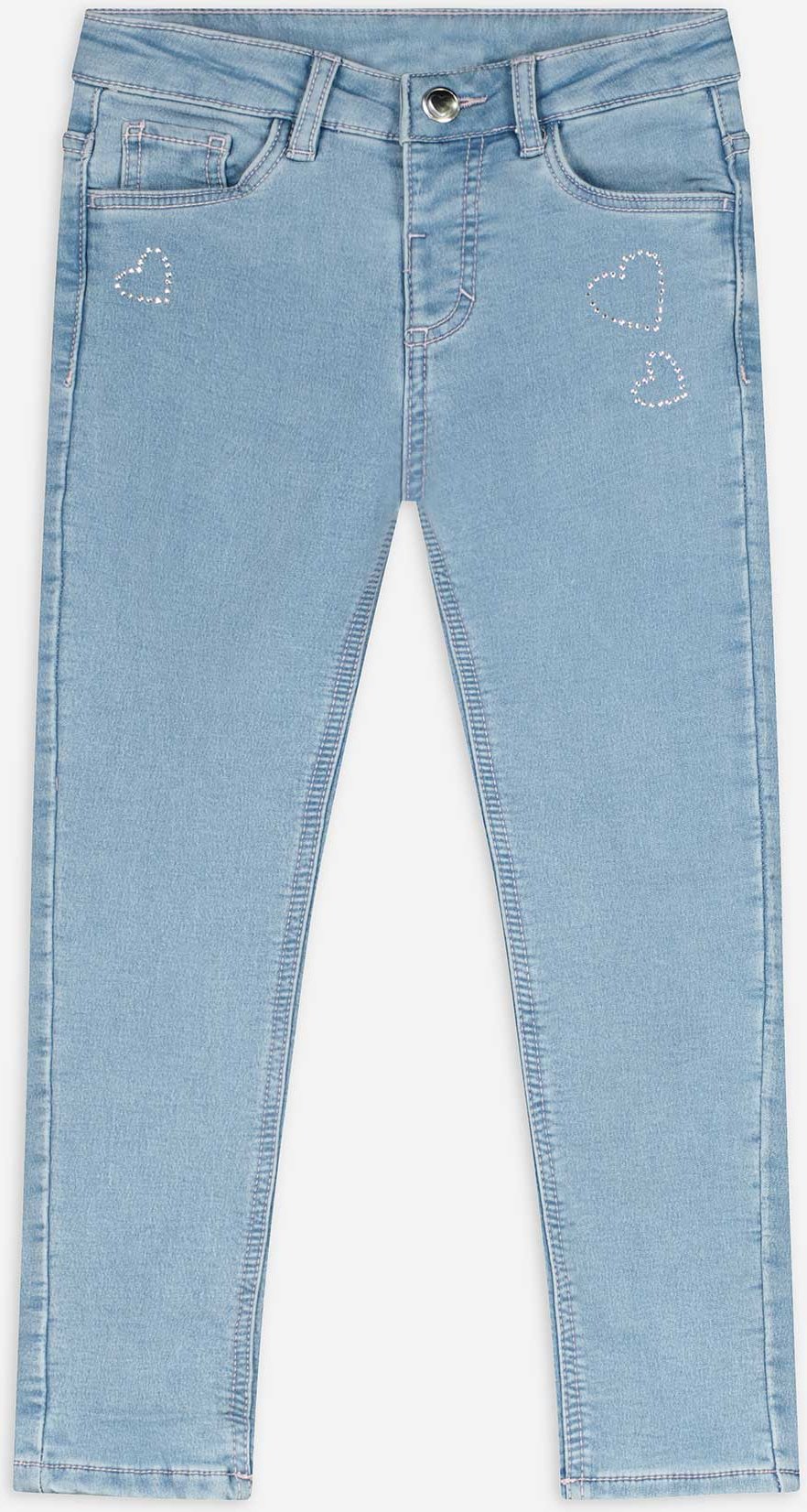 Jeans - Glitzerprint - hellblau