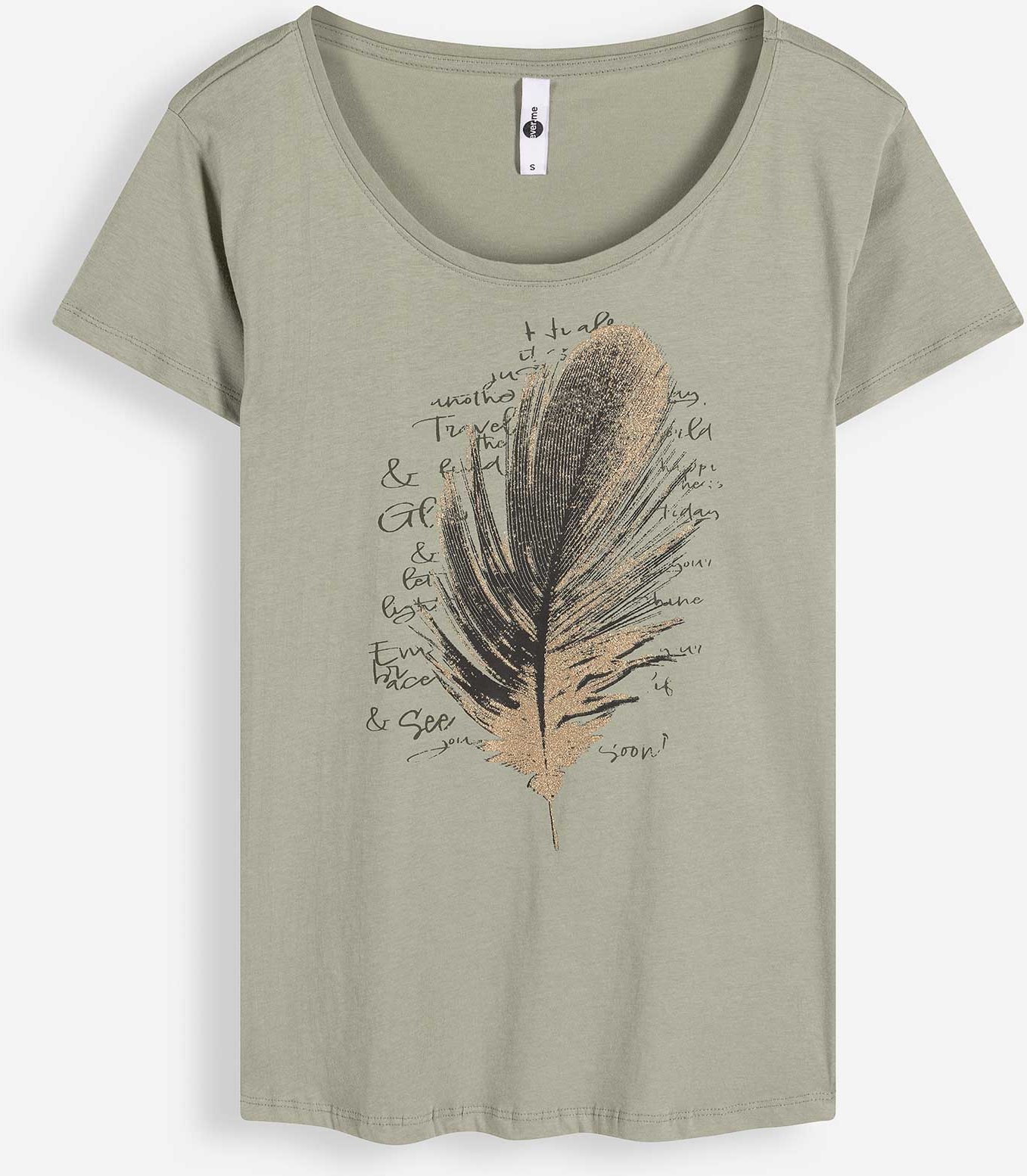 T-Shirt - Glitzerprint - dunkelgrün