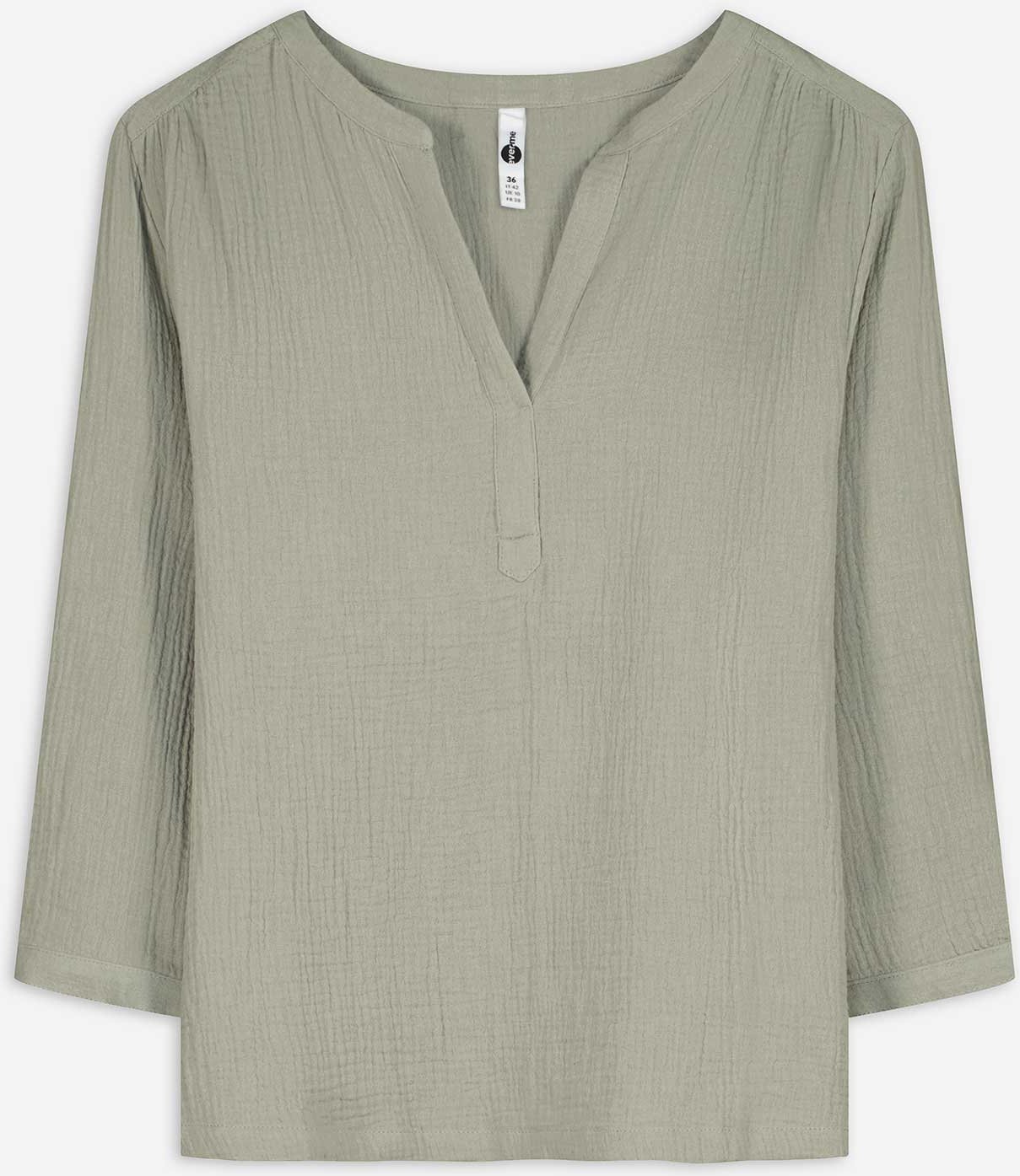 Bluse - einfarbig - hellgrün