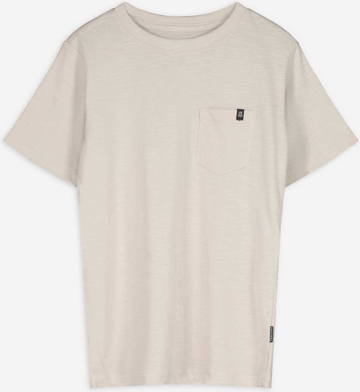 T-Shirt - Brusttasche - hellgrau