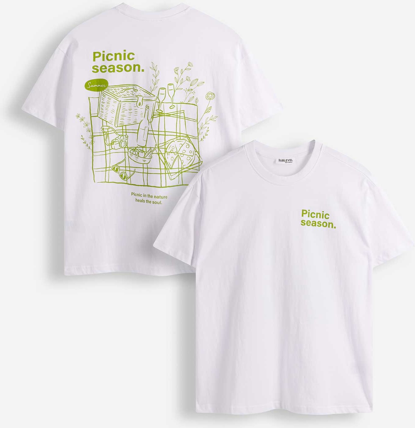 T-Shirt - Print - weiß