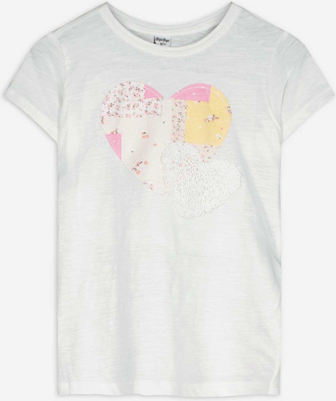 T-Shirt - Applikation - weiß