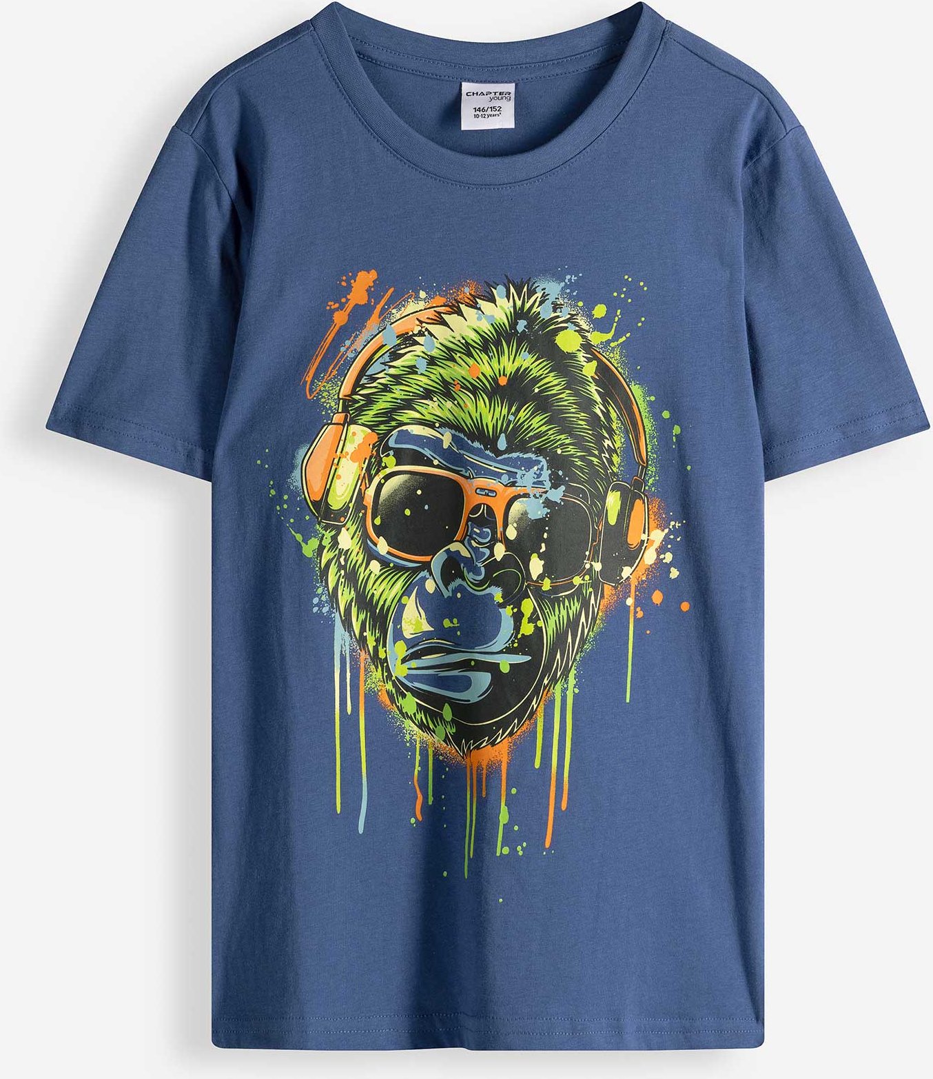 T-Shirt - Frontprint - dunkelblau
