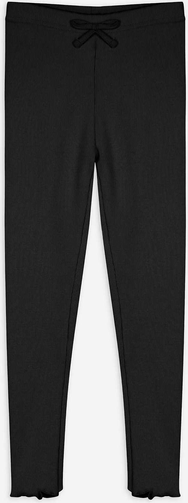 Leggings - Rippenstruktur - schwarz