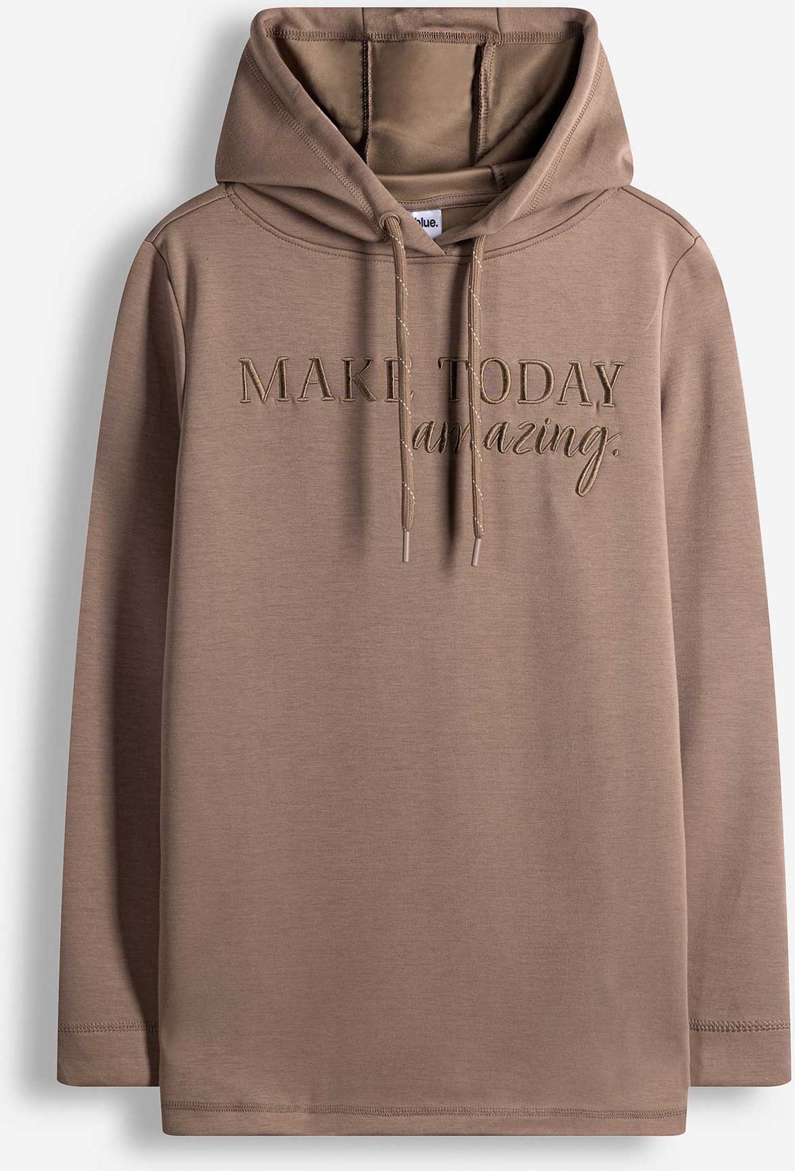 Langarmshirt - Messageprint - hellbraun