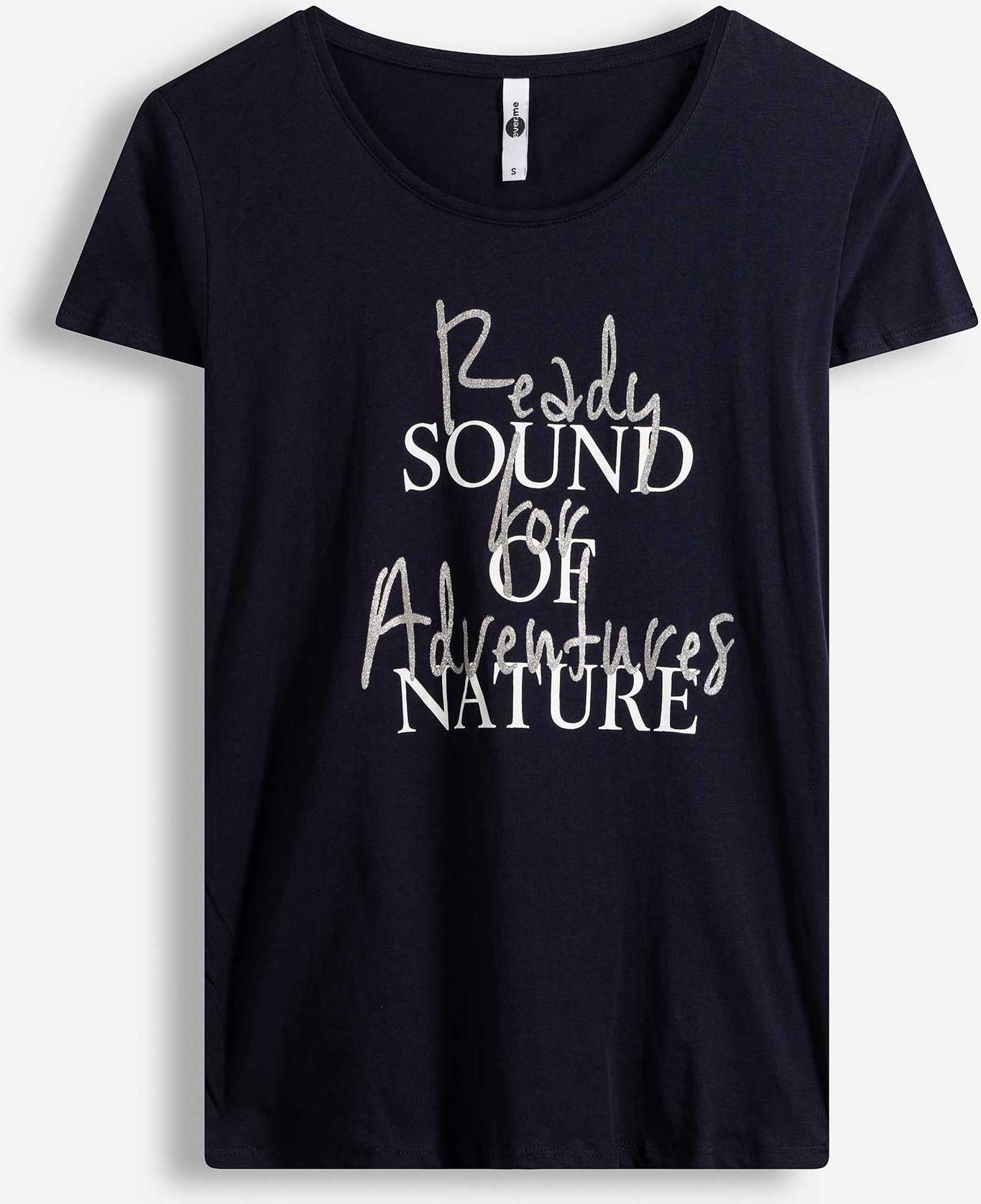 T-Shirt - Glitzerprint - dunkelblau