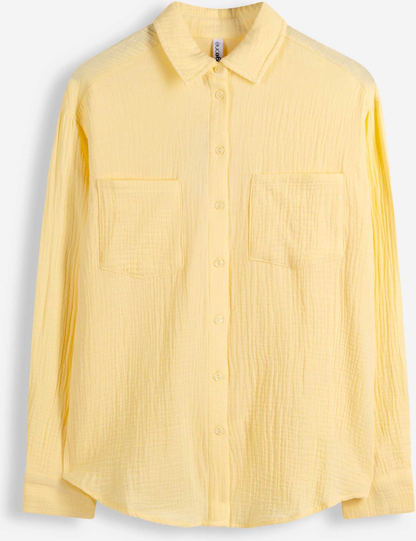 Bluse - einfarbig - hellgelb