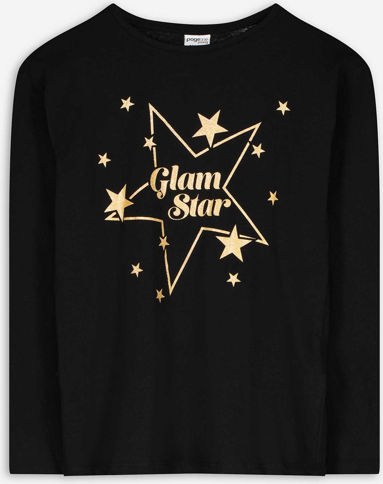 Thumbnail - Langarmshirt - Print - schwarz