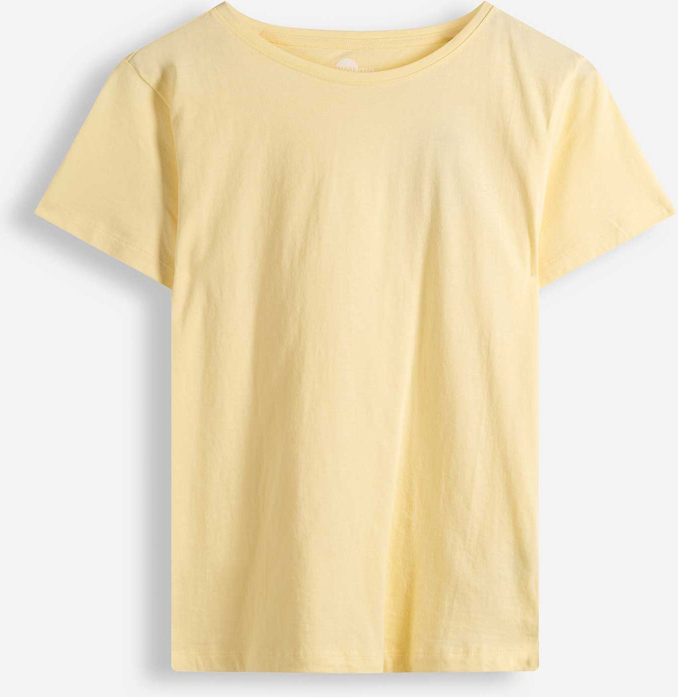 T-Shirt - Rundhals-Ausschnitt - hellgelb