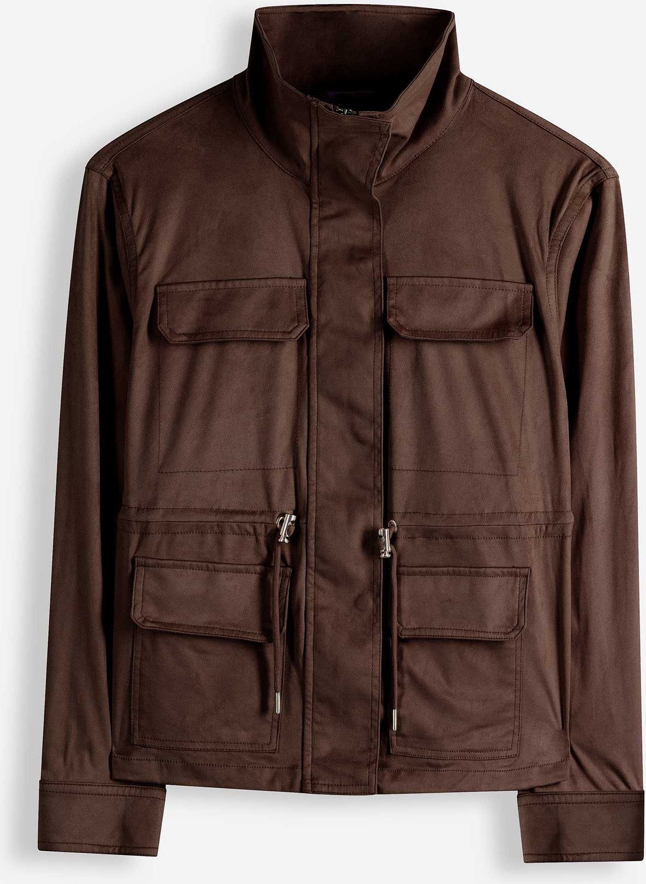 Jacke - Kunstleder - dunkelbraun