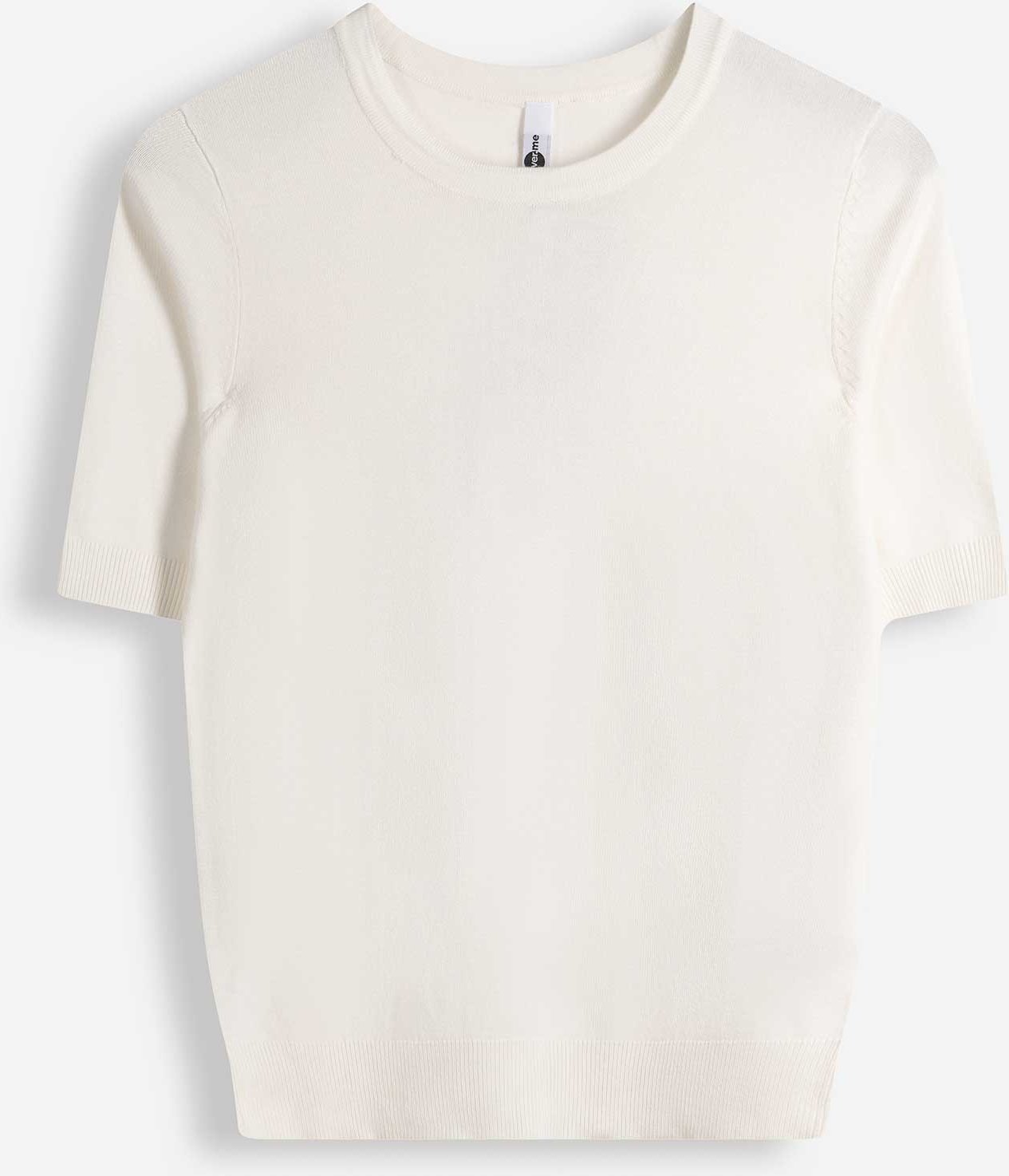 Pullover - Kurze Ärmel - weiß