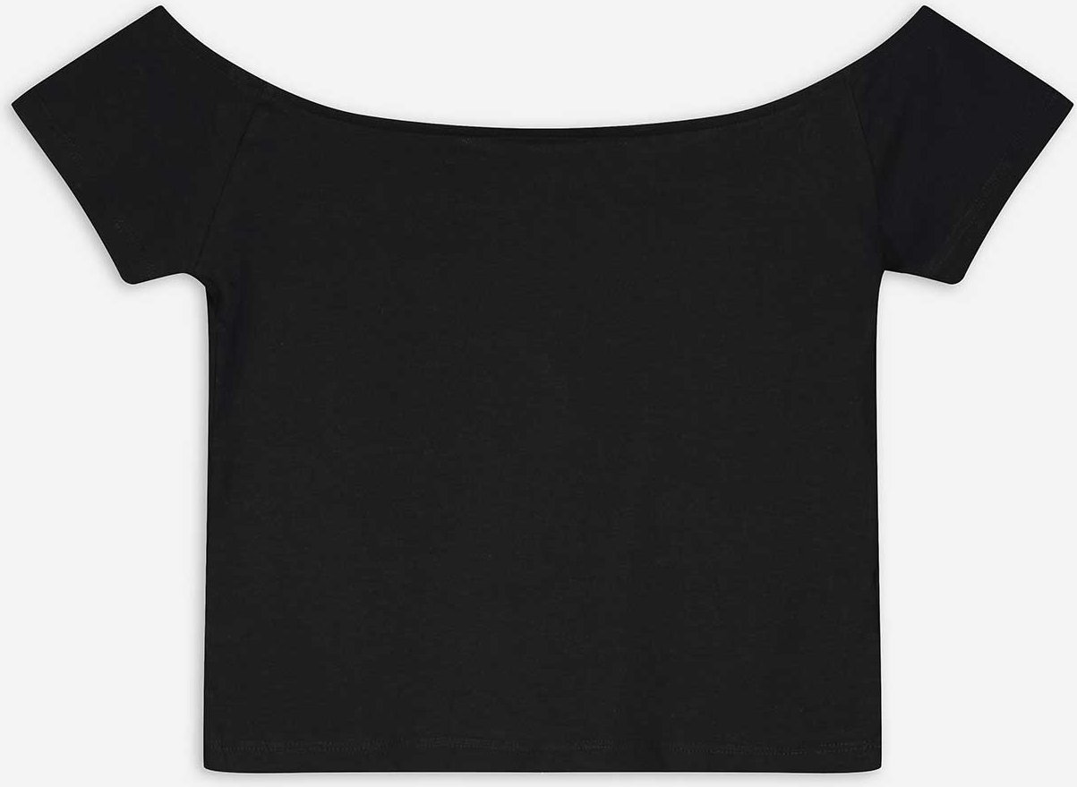 T-Shirt - Schulterfrei - schwarz