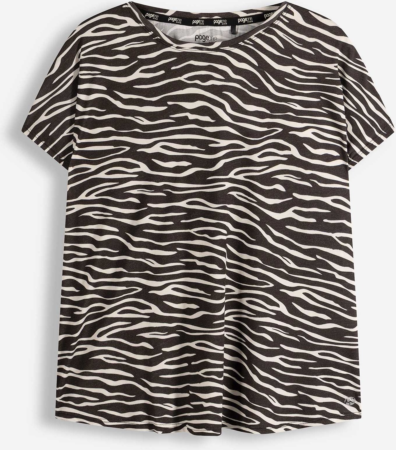 T-Shirt - Zebramuster - schwarz