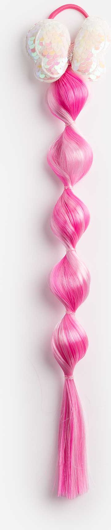 Haargummi - Paillettenbesatz - pink