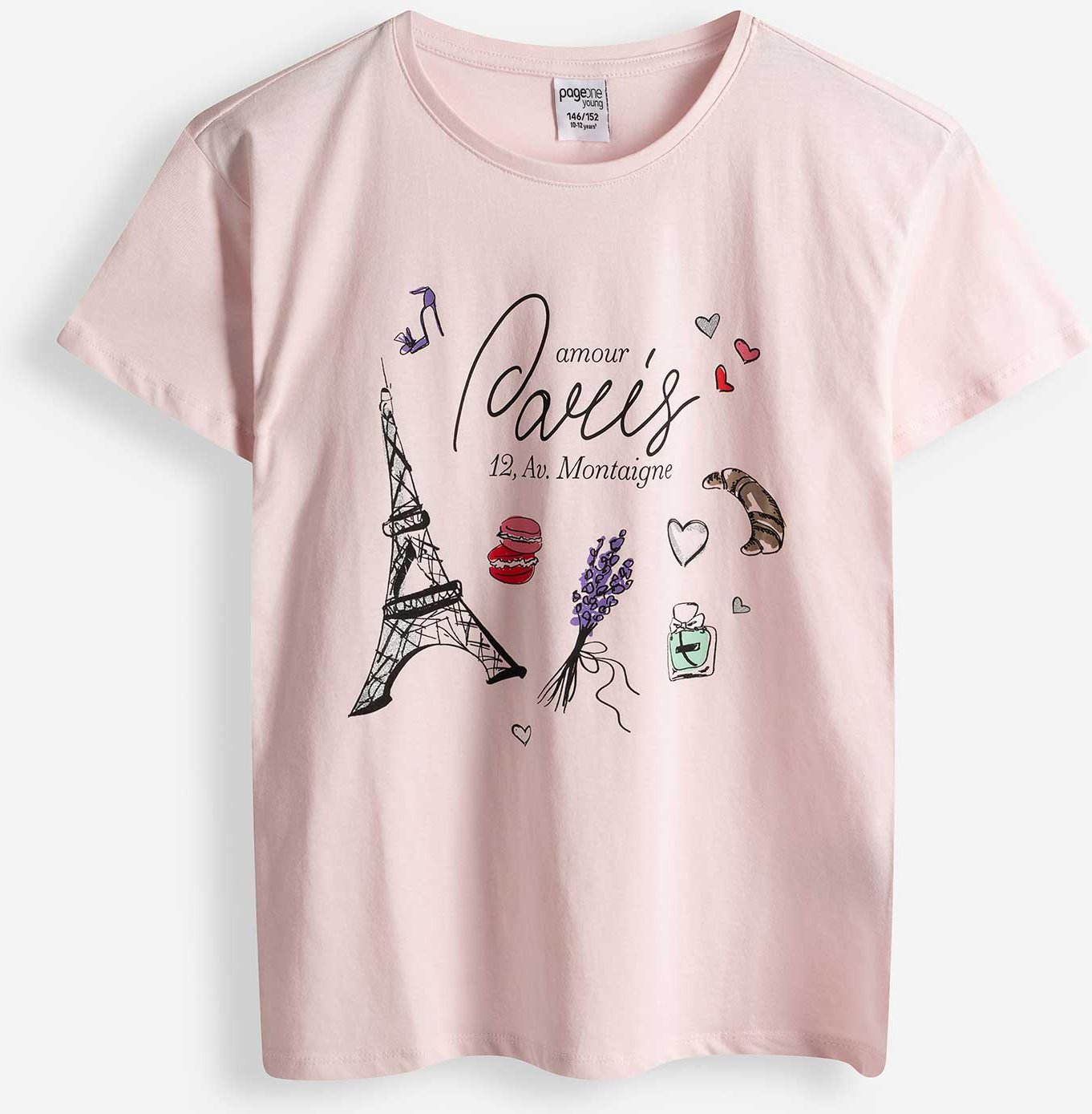 T-Shirt - Frontprint - rosa