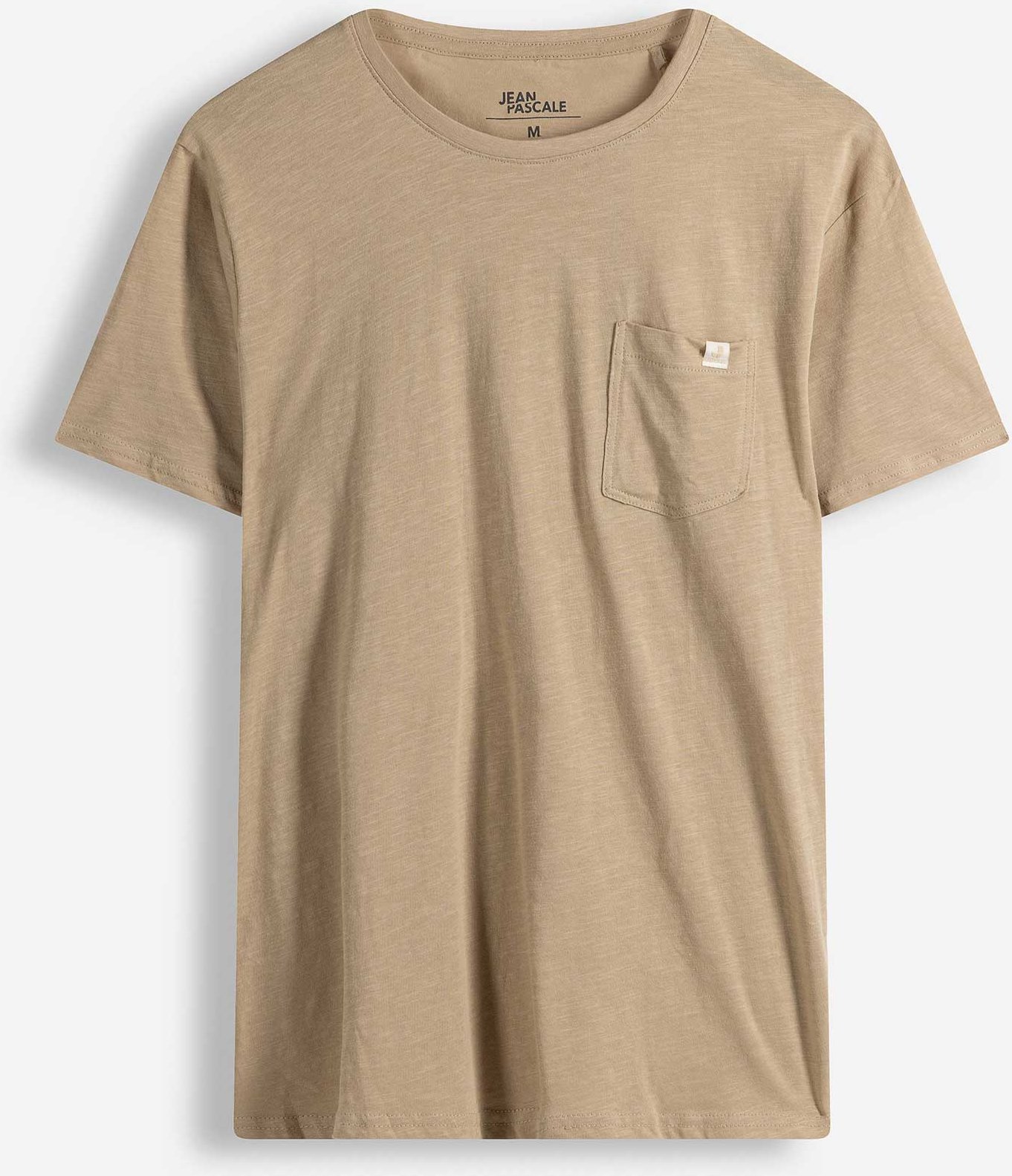 T-Shirt - Brusttasche - beige