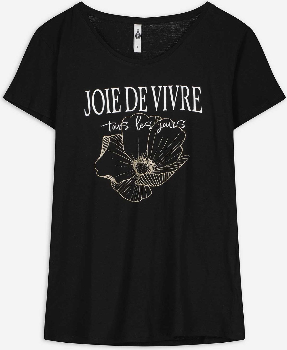 T-Shirt - Glitzerprint - schwarz