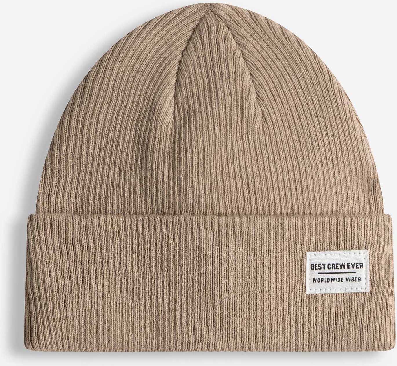 Mütze - Gerippt - hellbraun