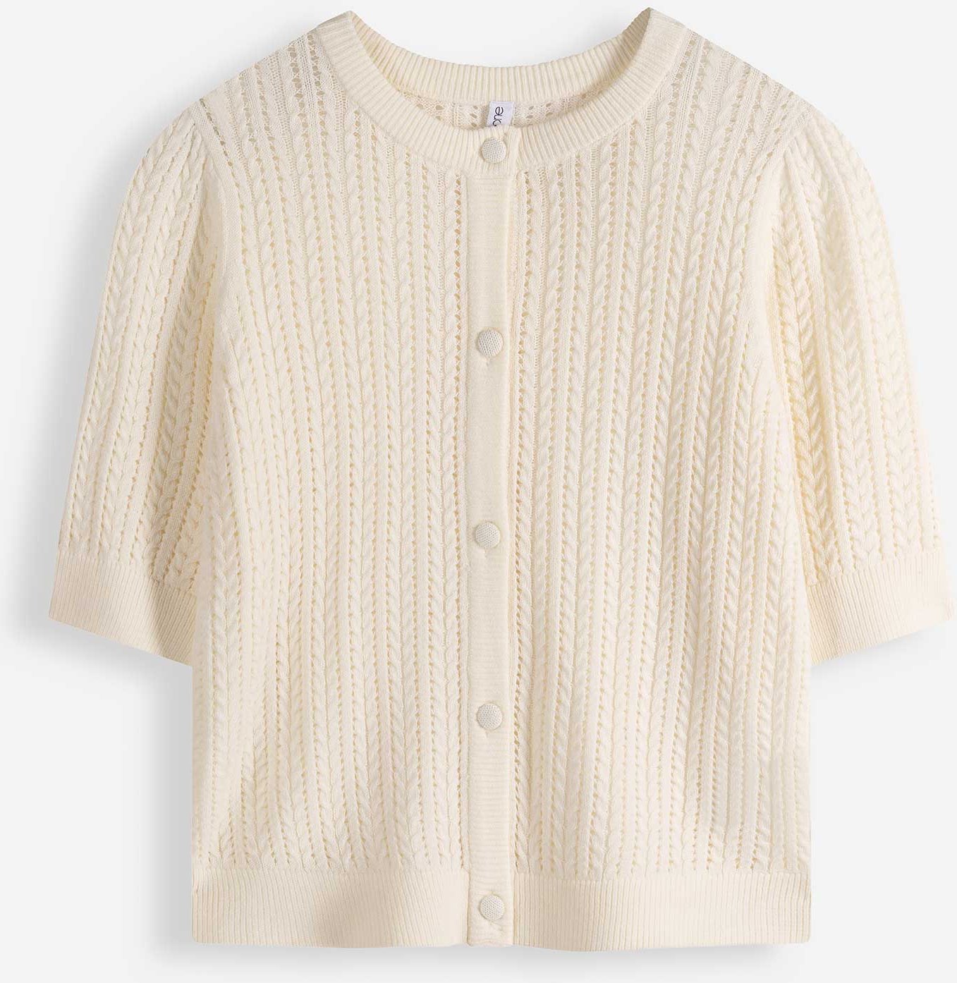 Cardigan - Knopfleiste - weiß