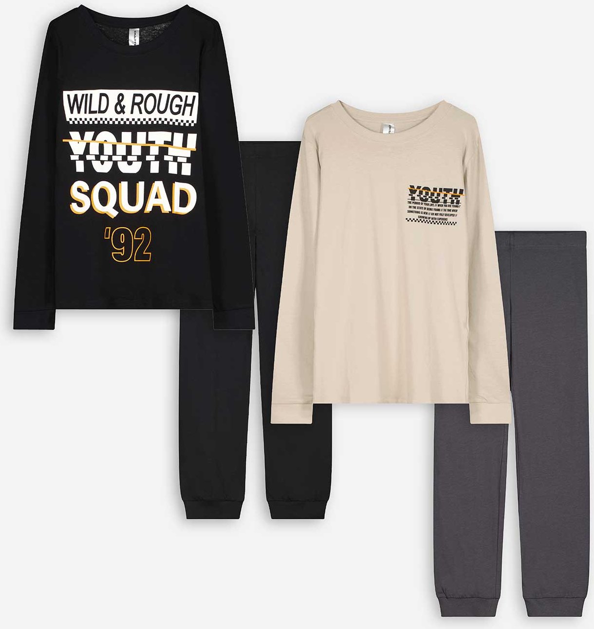 Thumbnail - Pyjama Set aus Langarmshirt und Hose - 2er-Pack