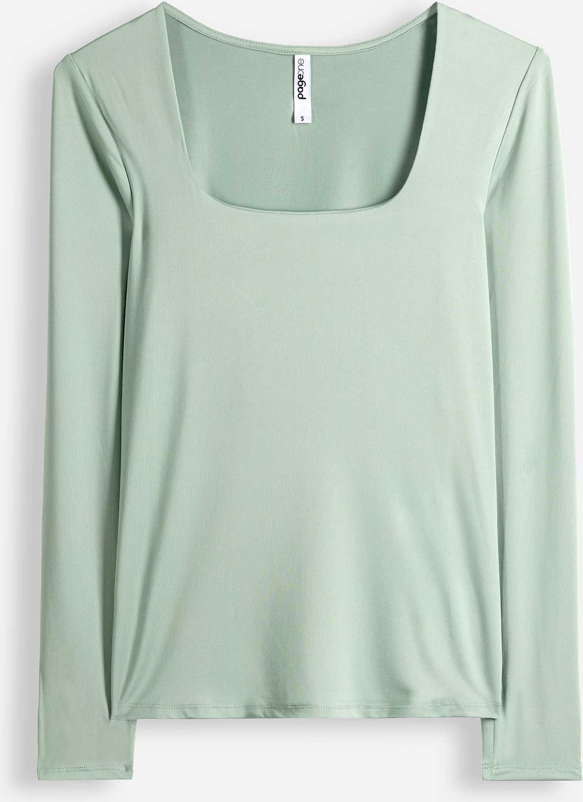 Langarmshirt - Slim Fit - türkis