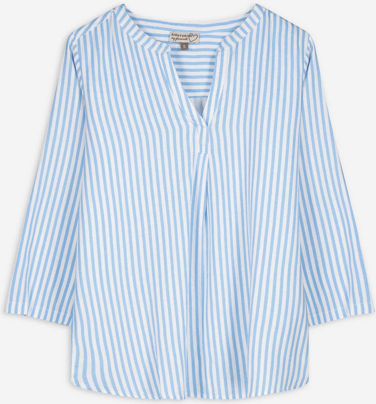 Thumbnail - Bluse - Streifen - hellblau
