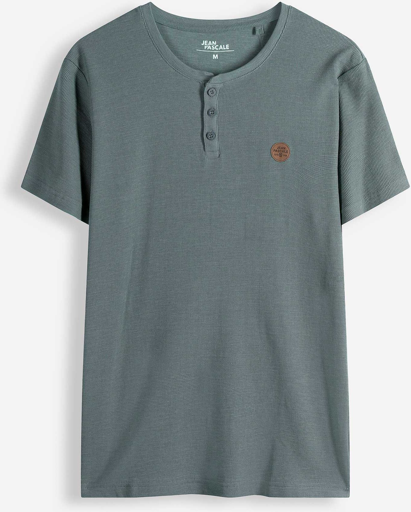 T-Shirt - Knopfleiste - türkis