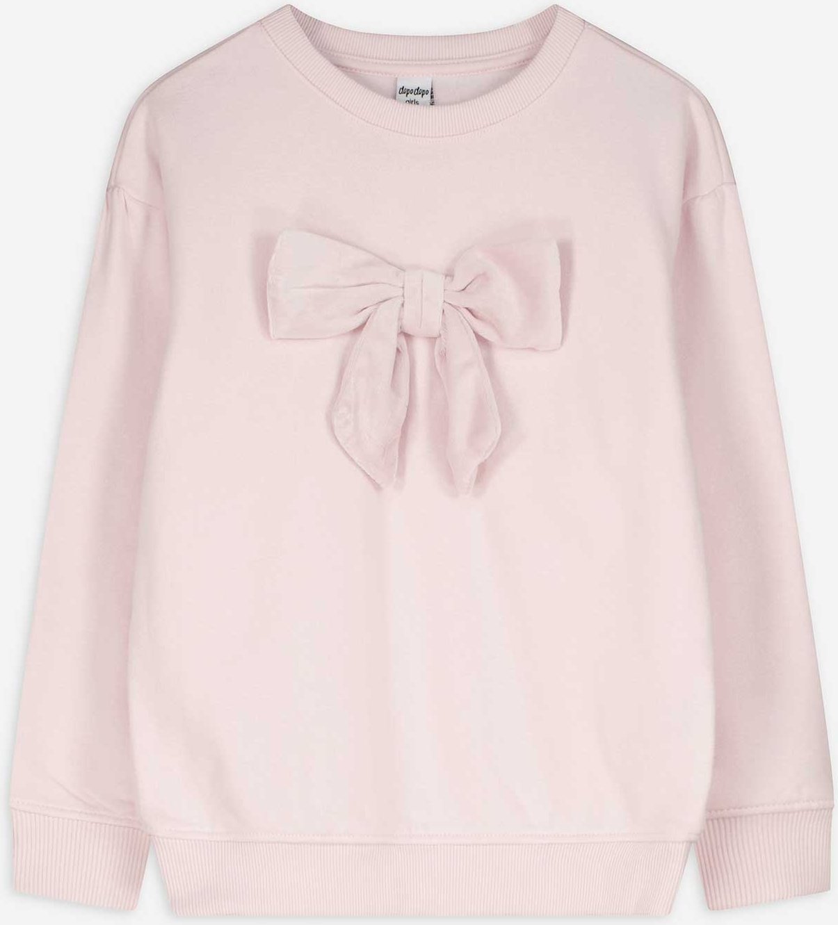 Sweatshirt - Schleifenapplikation - rosa