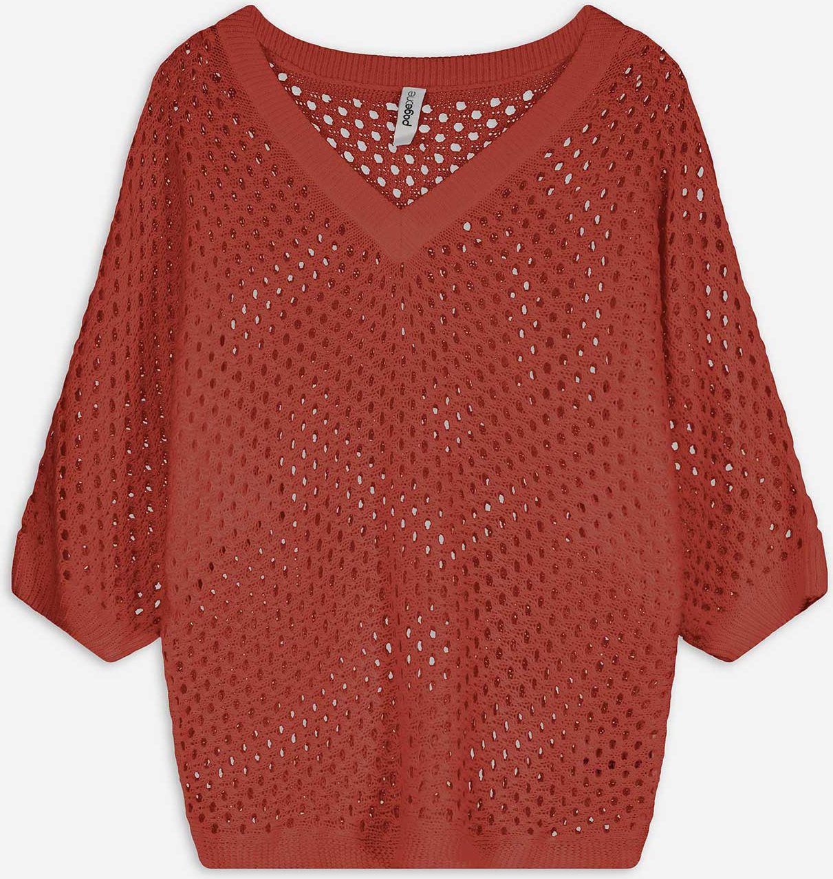 Strickpullover - Fledermausärmel - dunkelrot