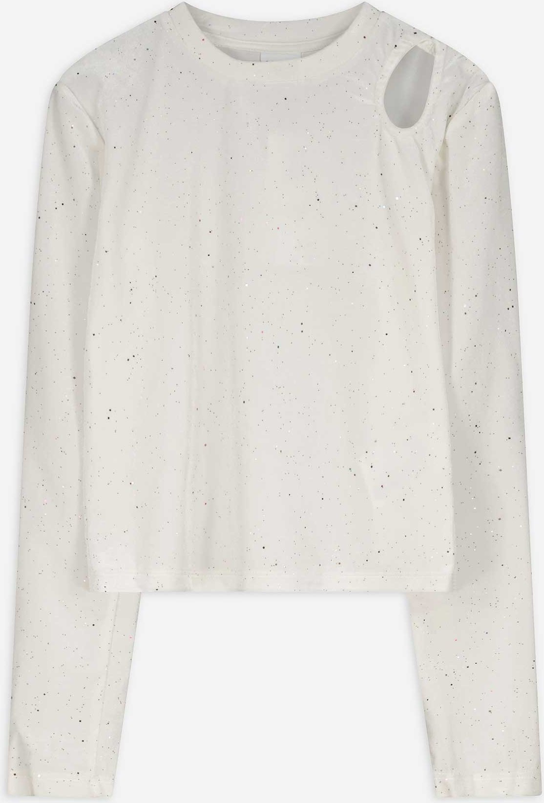 Langarmshirt - Cut-Outs - weiß