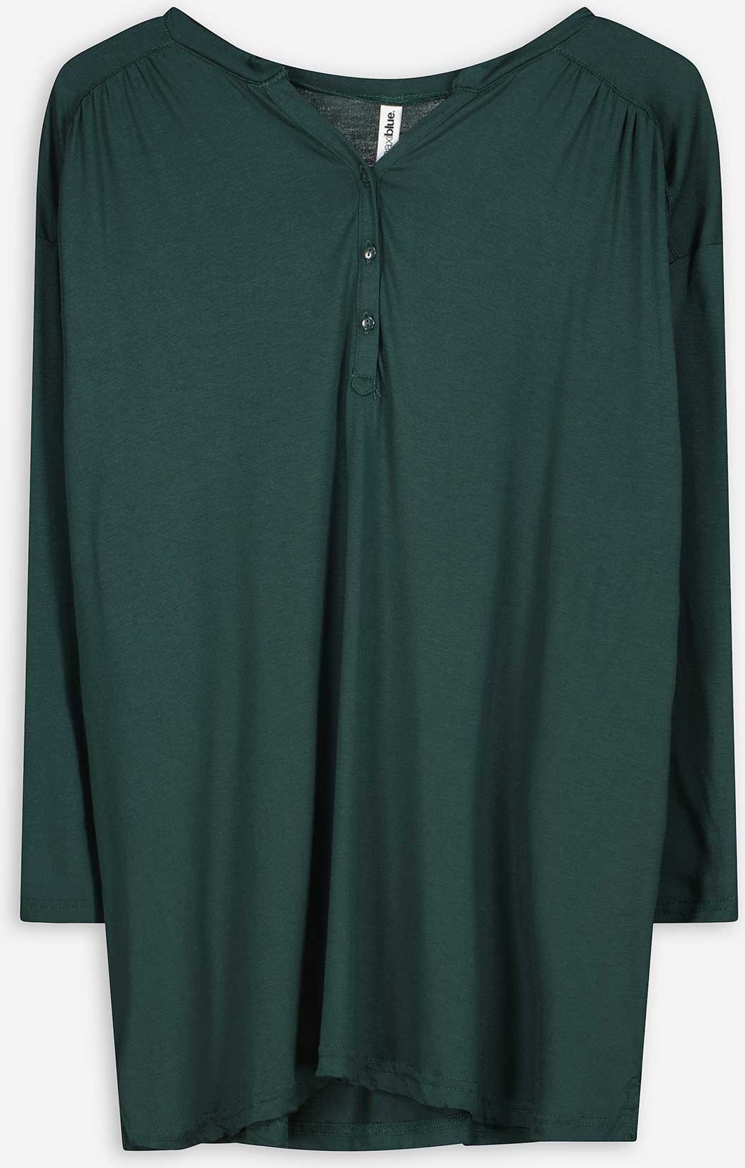 Thumbnail - Blusenshirt - Viskose-Anteil - dunkelgrün