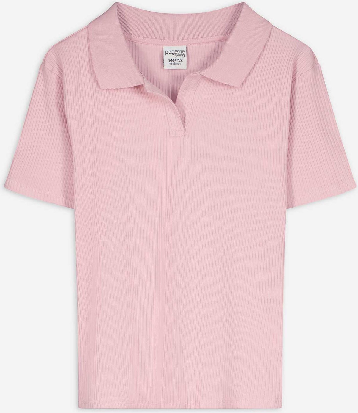 Poloshirt - Rippstrick - pink