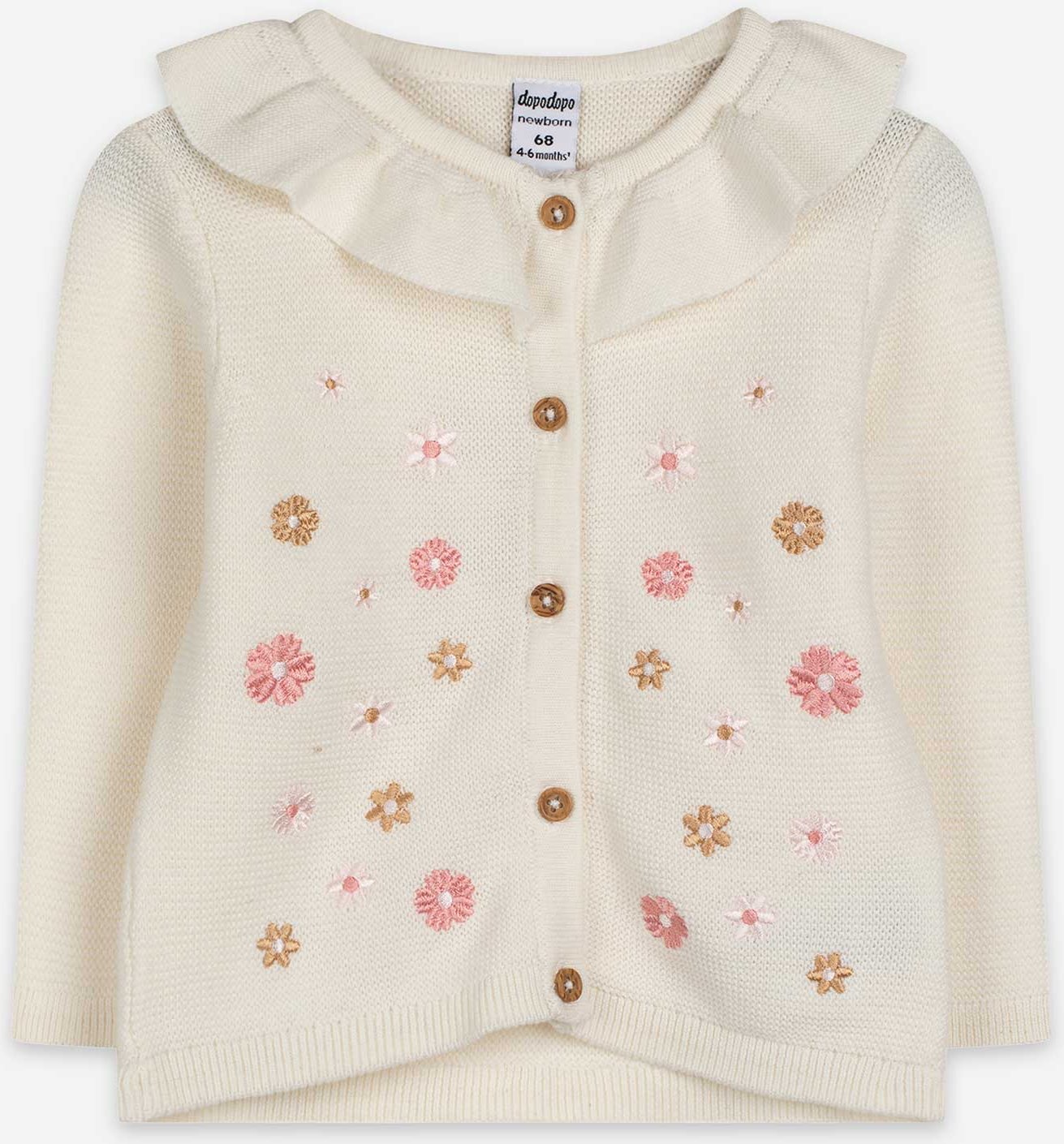 Cardigan - Stickerei - weiß