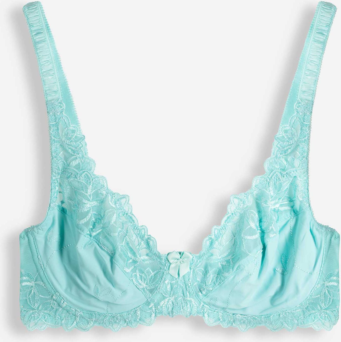 T-Shirt-BH - Stickereien - türkis