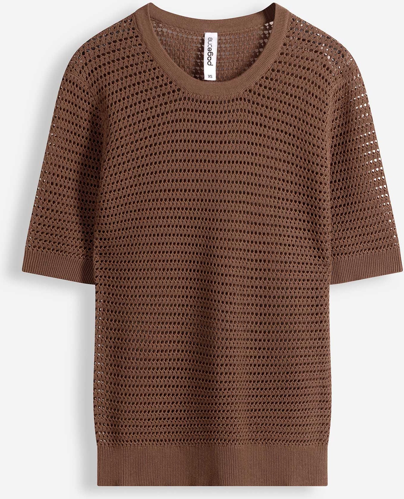 Strickpullover - Baumwoll-Mix - braun