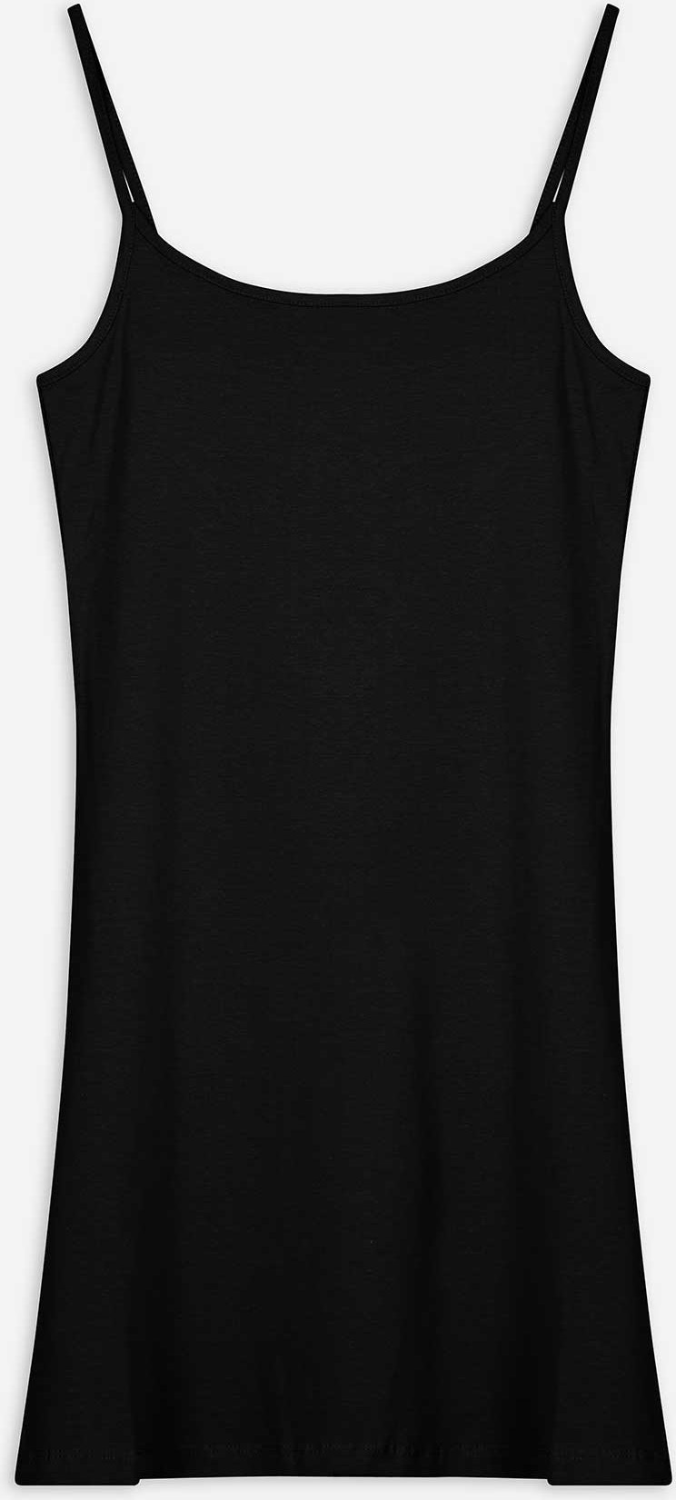 Kleid in A-Linie - Spaghettiträger - schwarz