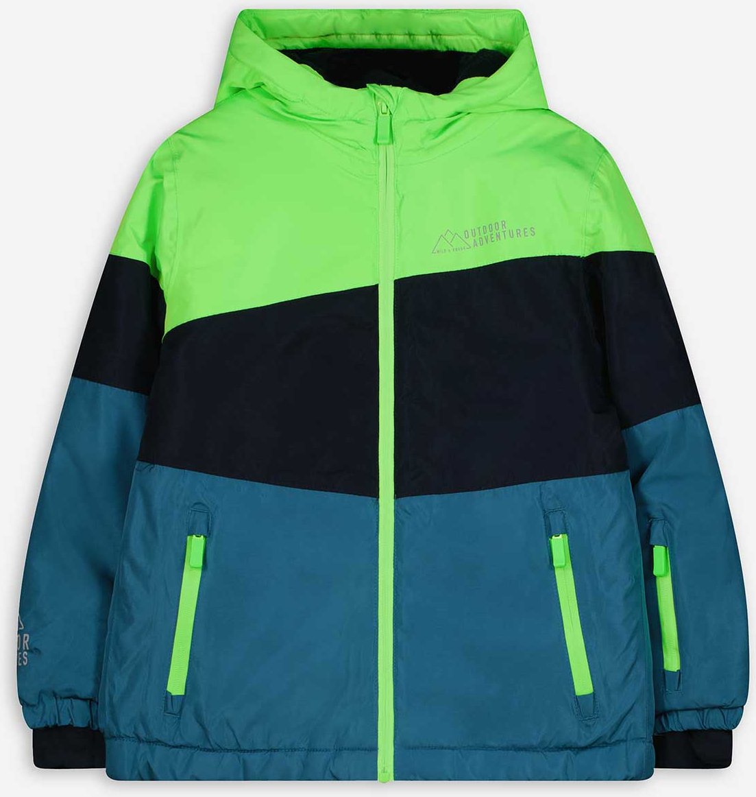 Thumbnail - Skijacke - Color-Blocking - grün