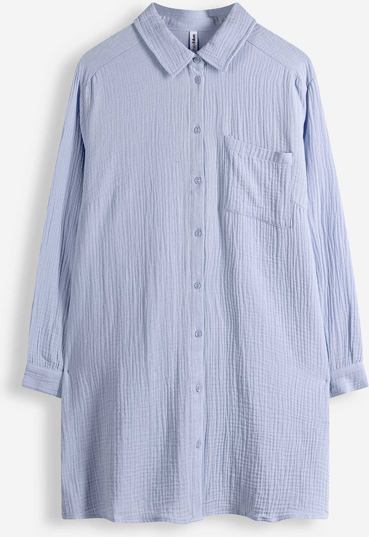Bluse - Musselin - hellblau