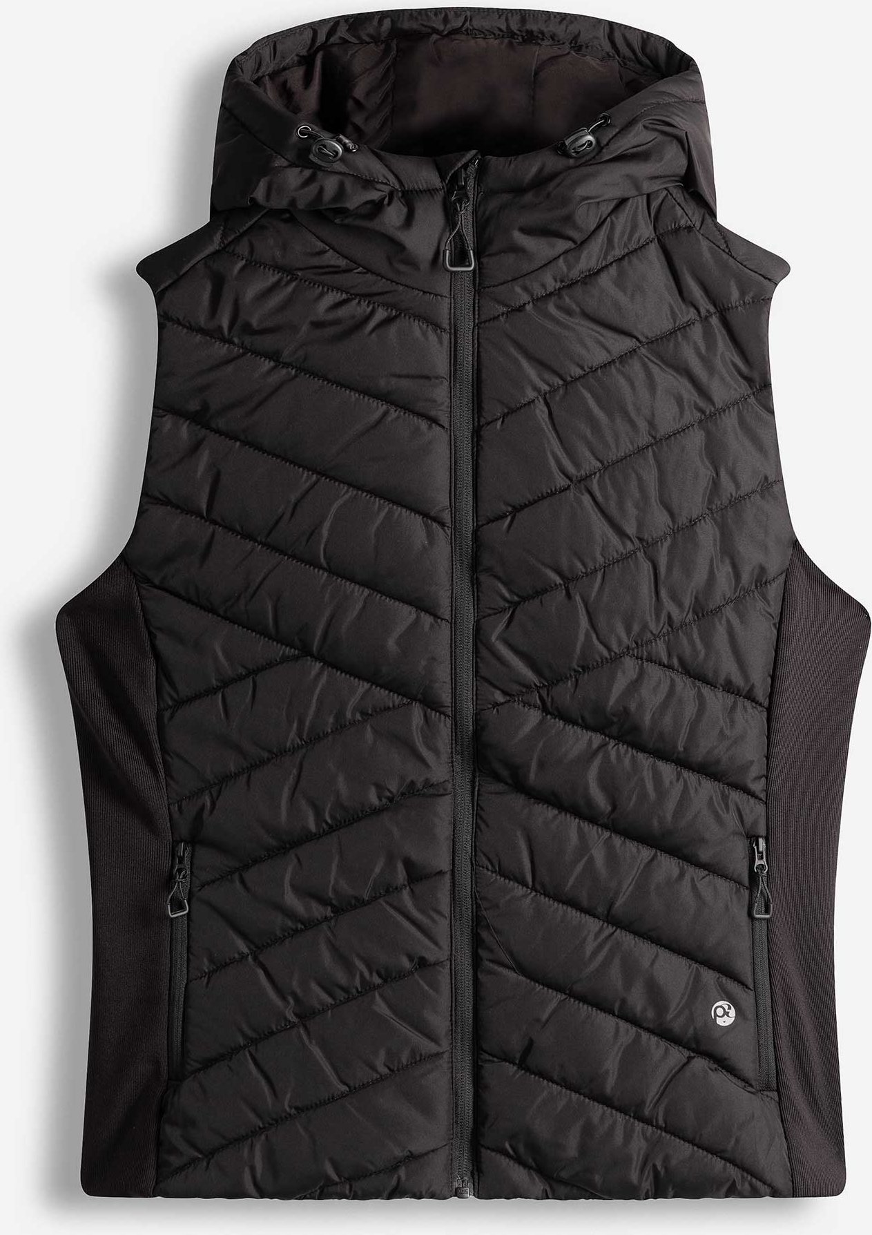 Steppweste - Steppnähte - schwarz