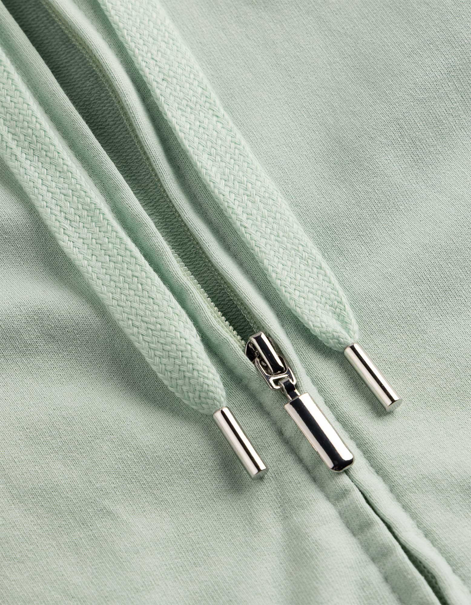 Sweatjacke - Kapuze mit Tunnelzug - türkis