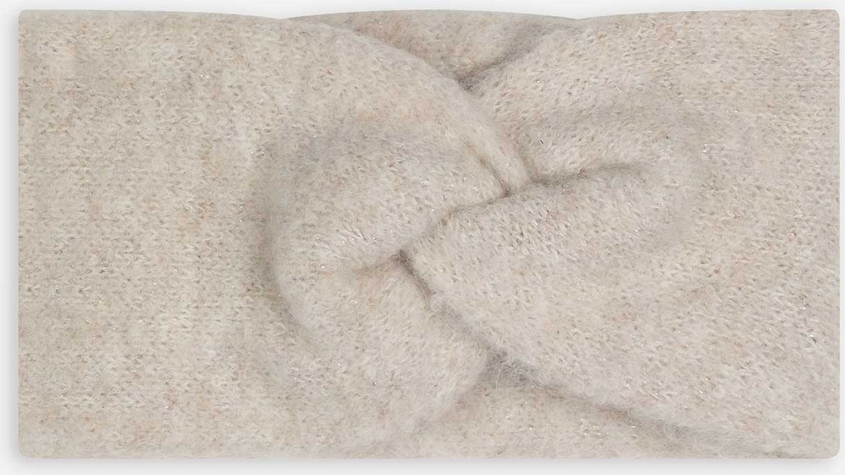 Stirnband - Lurex - beige