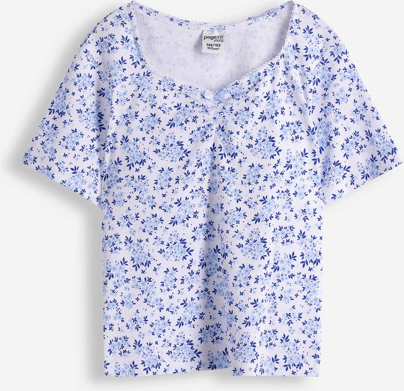 T-Shirt - Herz-Ausschnitt - weiß